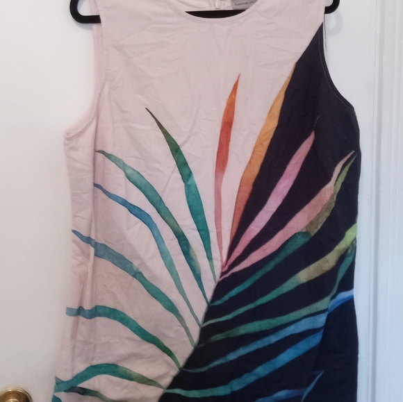 Anthropologie palm Frond 1x  shift/mini dress. NWT. 🌴☀️🏖 - Picture 2 of 11
